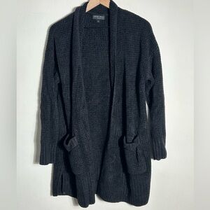Barefoot Dreams Black Cozy Chic Lite Knit Cardigan Size Large